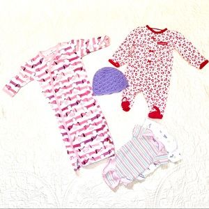 5-Piece NB Girl Bundle, Pink/Red/Purple SOLD AS IS